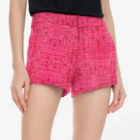 🆕Generation Love Tweed Faye Hot Pink Multi Shorts XS available - Picture 2 of 11